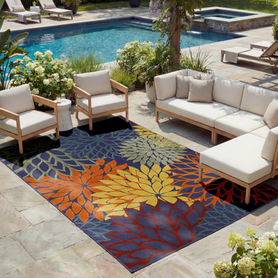 Floral & Plant Outdoor Rugs You'll Love | Wayfair Canada